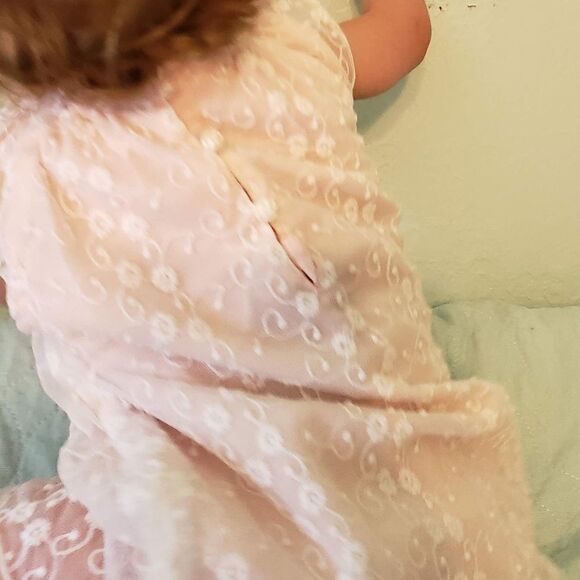 Catherine MALANDRINO Lace Overlay Baby Dress - Picture 4 of 9